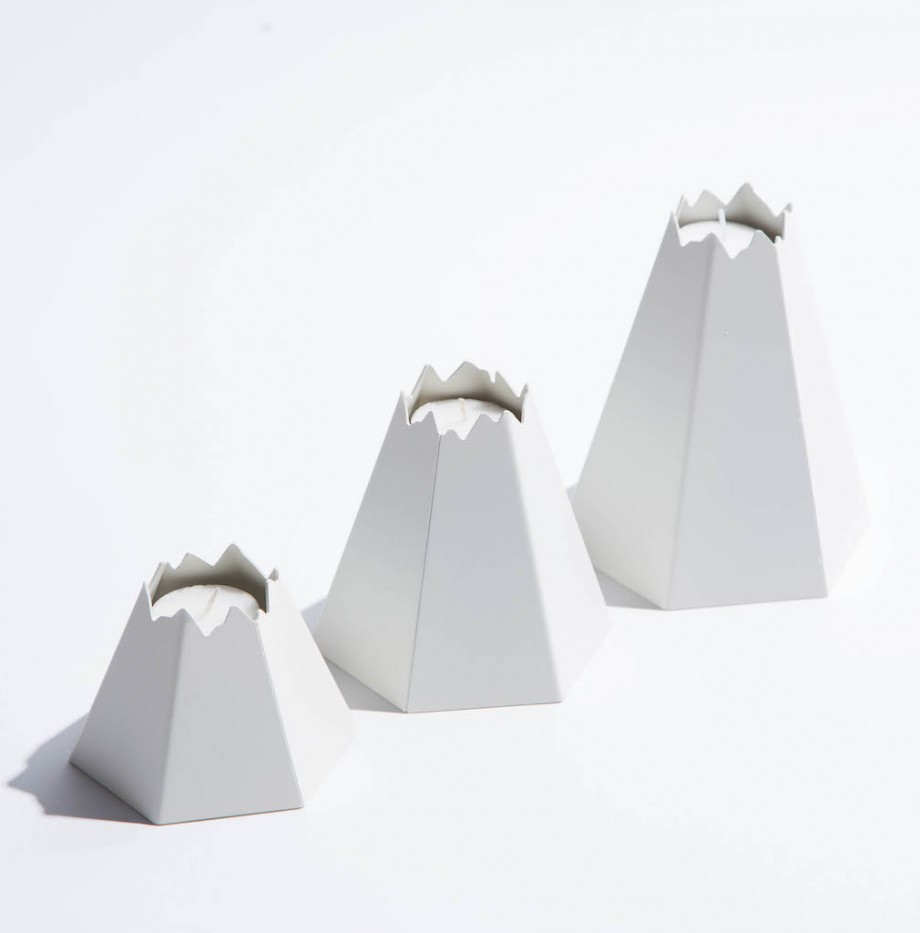 VOLCANO CANDLE HOLDER – WHITE 1